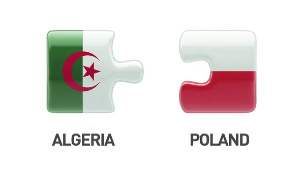 ポーランド アルジェリア パズル コンセプト — ストック写真