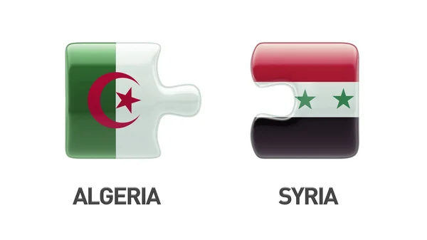 Syrië Algerije puzzel Concept — Stockfoto