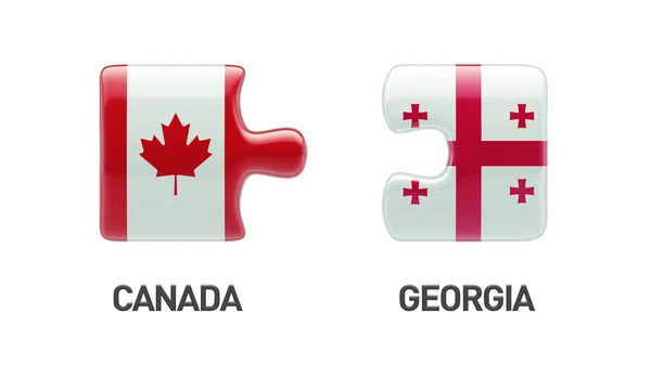 Canada Georgia  Puzzle Concept — Stock Photo, Image