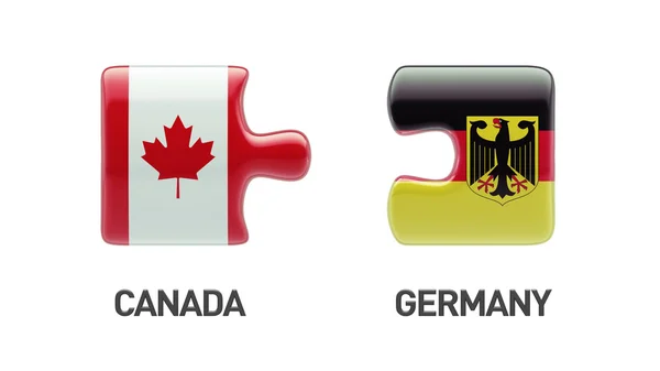 Kanada Almanya bulmaca kavramı — Stok fotoğraf
