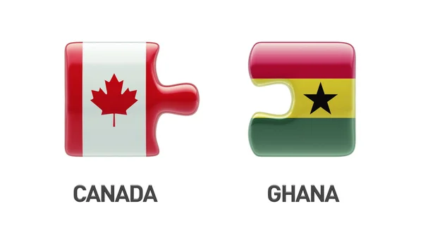 Kanada Ghana logiczne pojęcia — Zdjęcie stockowe