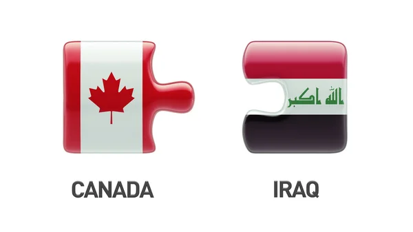 Kanada Iraku logiczne pojęcia — Zdjęcie stockowe
