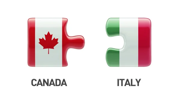 Canada Italy  Puzzle Concept — Stock Photo, Image