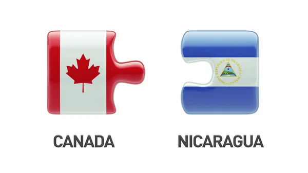 Concept de puzzle Canada Nicaragua — Photo