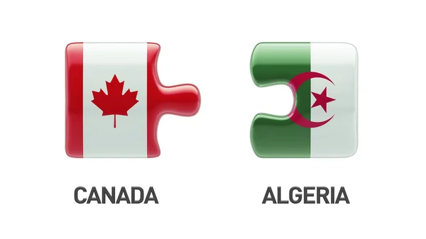 Canada Algeria  Puzzle Concept — Stock Photo, Image