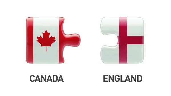 Inglaterra Canada Puzzle Concept — Fotografia de Stock