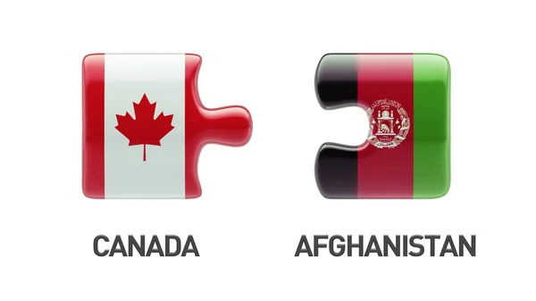 Koncept Puzzle Kanada Afghánistán — Stock fotografie