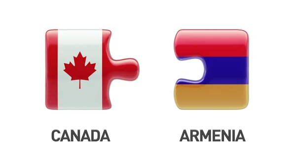 Conceito de quebra-cabeça de Canadá de Arménia — Fotografia de Stock