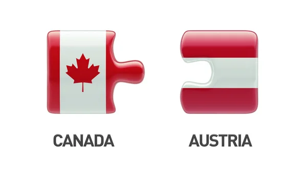 Austria Canada  Puzzle Concept — Stock Photo, Image