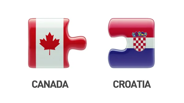 Croatie Canada Puzzle Concept — Photo