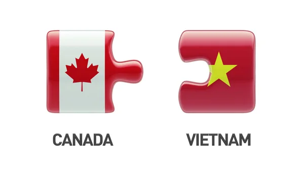 Vietnam Kanada logická koncepce — Stock fotografie