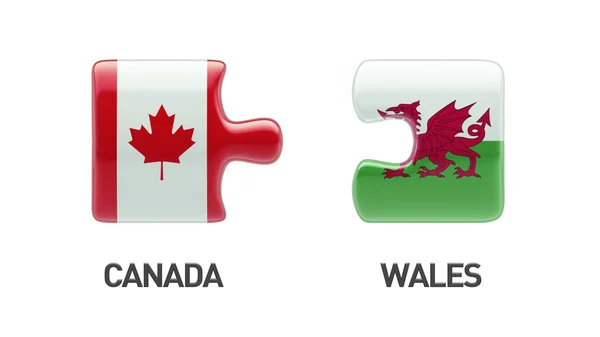 웨일즈 캐나다 퍼즐 개념 — 스톡 사진