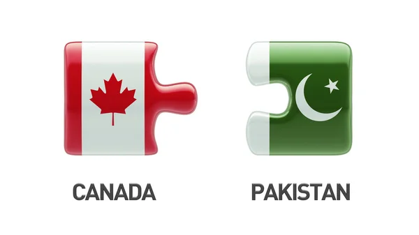 Pakistán Canadá Puzzle Concepto — Foto de Stock