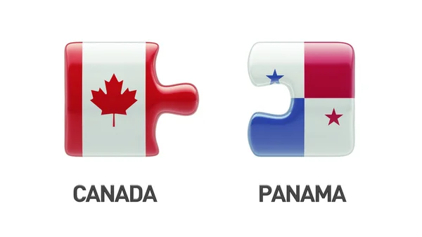 Panama Canada  Puzzle Concept — Stock Photo, Image