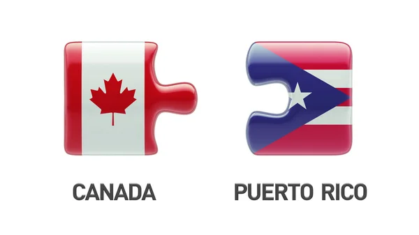 Porto Rico Canada Puzzle Concept — Photo