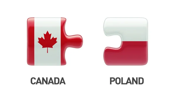 Polonia Canada Puzzle Concept — Foto Stock