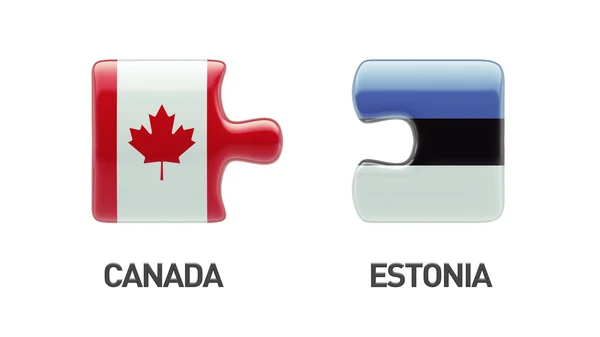 Estonia Canada  Puzzle Concept — Stock Photo, Image