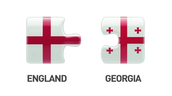 England Georgia  Puzzle Concept — Stock Photo, Image