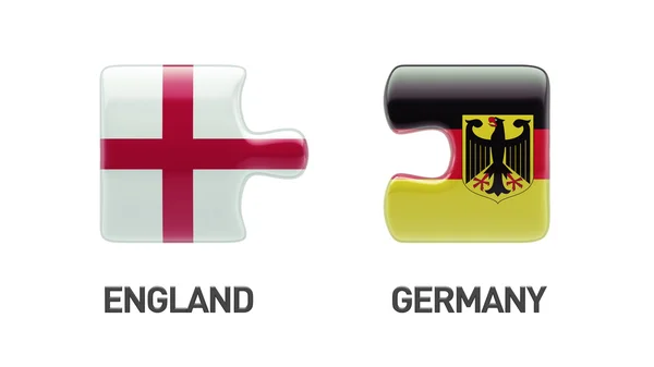 Inglaterra Alemania Puzzle Concepto —  Fotos de Stock