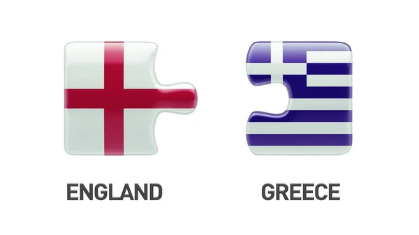 England Grekland pussel koncept — Stockfoto