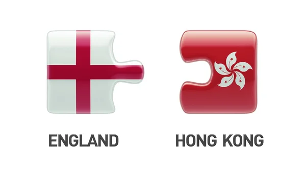 Engeland Hong Kong puzzel Concept — Stockfoto