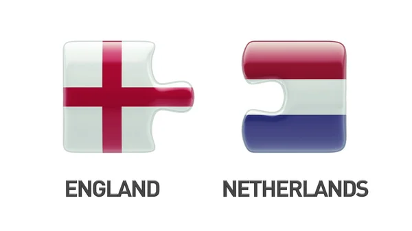 Inglaterra Holanda Puzzle Concept — Fotografia de Stock