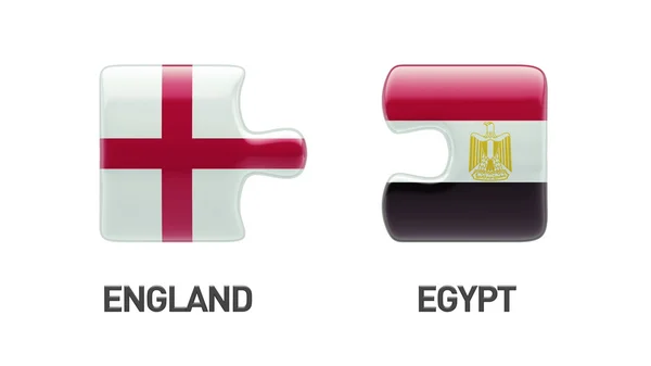 Engeland Egypte puzzel Concept — Stockfoto