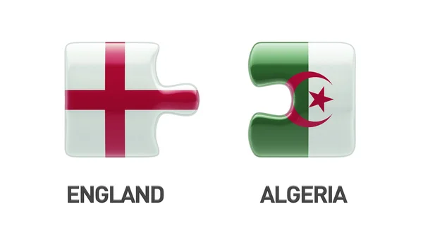 Engeland Algerije puzzel Concept — Stockfoto