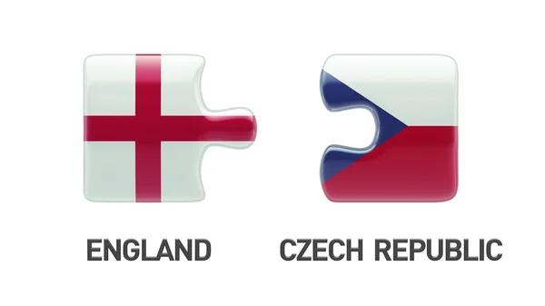Tsjechië Engeland puzzel Concept — Stockfoto