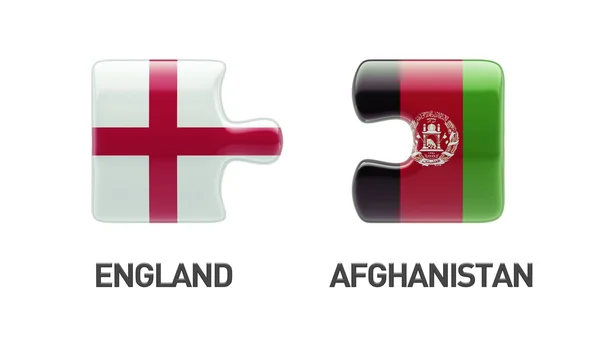 Afghanistan Angleterre Puzzle Concept — Photo