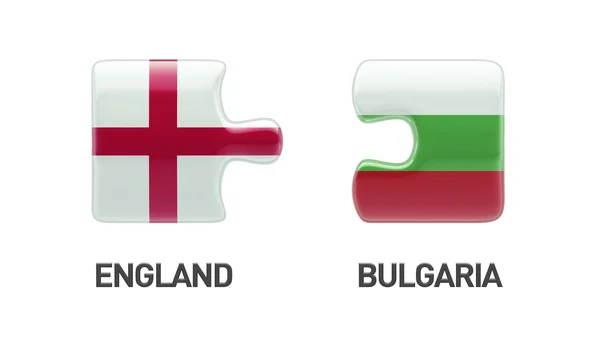 Bulgaria england puzzle konzept — Stockfoto