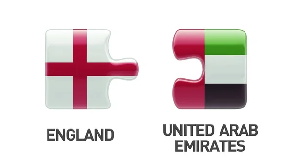 United Arab Emirates England Puzzle Concept — Stock Photo, Image