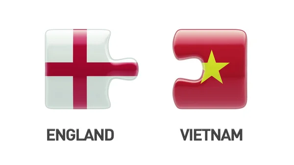 Vietnam Inglaterra Puzzle Concepto —  Fotos de Stock