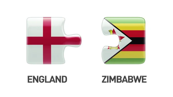 Zimbabwe England  Puzzle Concept — Stock Photo, Image