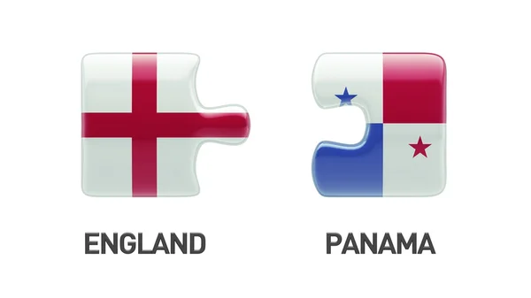 Panama Angleterre Puzzle Concept — Photo