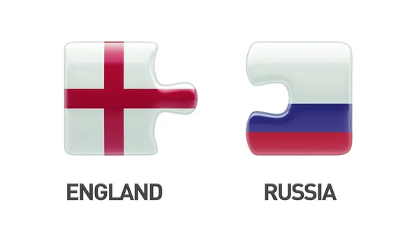 Rusland Engeland puzzel Concept — Stockfoto