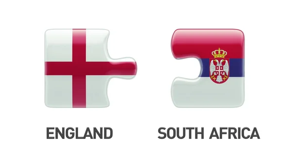 Sérvia Inglaterra Puzzle Concept — Fotografia de Stock