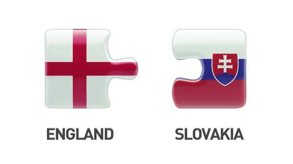Slovakia England  Puzzle Concept — Stock Photo, Image
