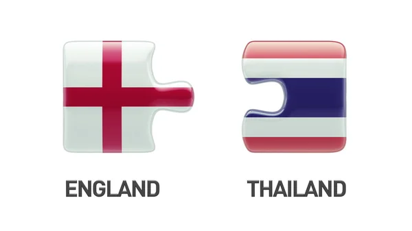 Thailand England  Puzzle Concept — Stock Photo, Image