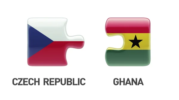 República Checa Ghana Puzzle Concepto — Foto de Stock