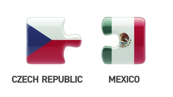 Repubblica Ceca Messico Puzzle Concept — Foto Stock