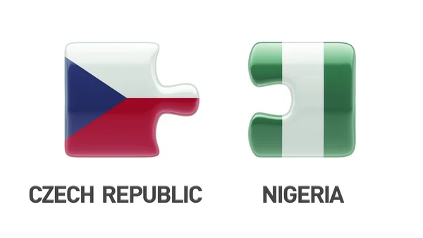 Czeska Republika Nigerii logiczne pojęcia — Zdjęcie stockowe