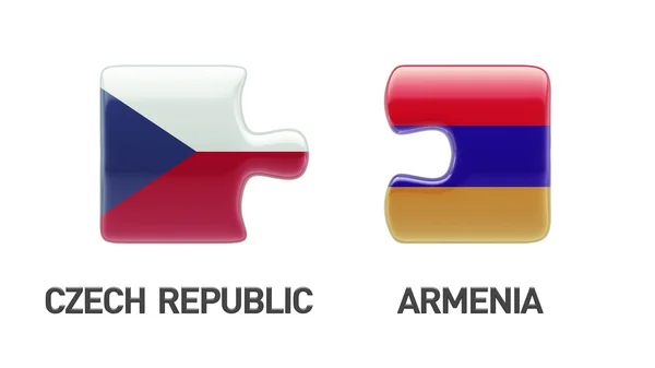 Republika Czeska Armenia logiczne pojęcia — Zdjęcie stockowe
