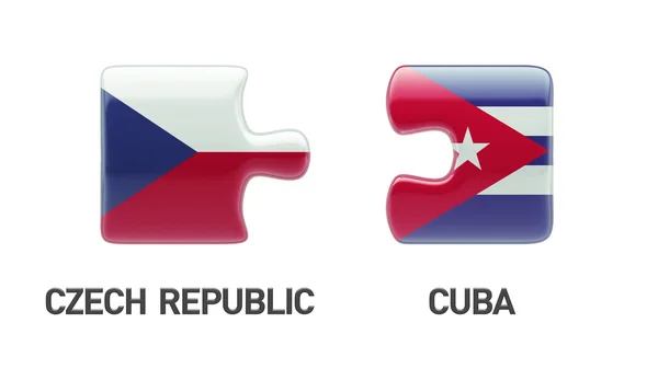 Cuba República Checa Puzzle Concepto —  Fotos de Stock