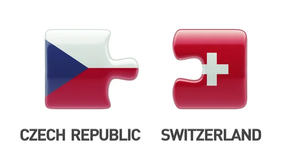 Republika Czeska Szwajcaria logiczne pojęcia — Zdjęcie stockowe