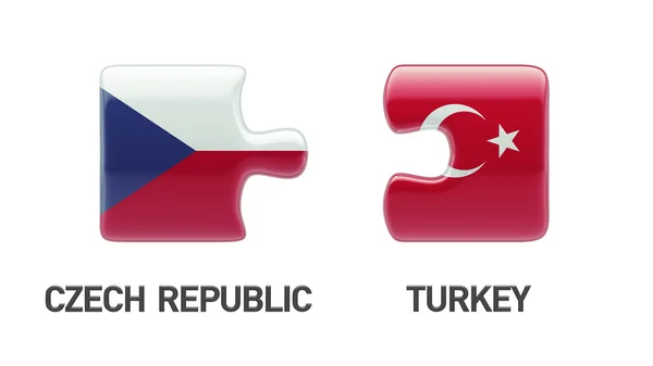 土耳其捷克共和国拼图概念 — 图库照片