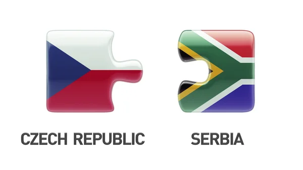 South Africa Czech Republic  Puzzle Concept — Stock Photo, Image