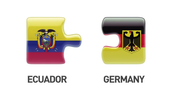 Duitsland Ecuador puzzel Concept — Stockfoto