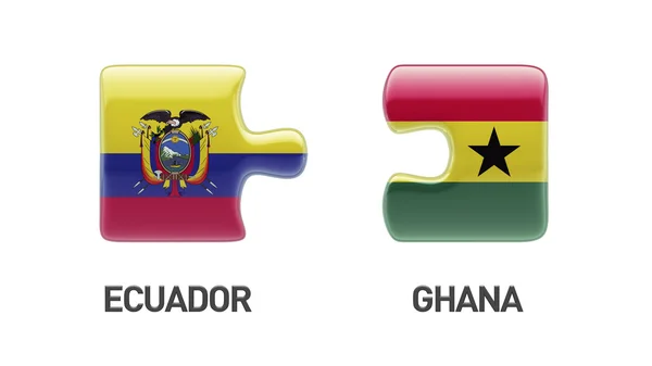 Ghana Ecuador Puzzle Concept — Stock Photo, Image