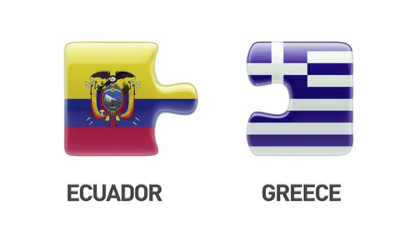 Griekenland Ecuador puzzel Concept — Stockfoto